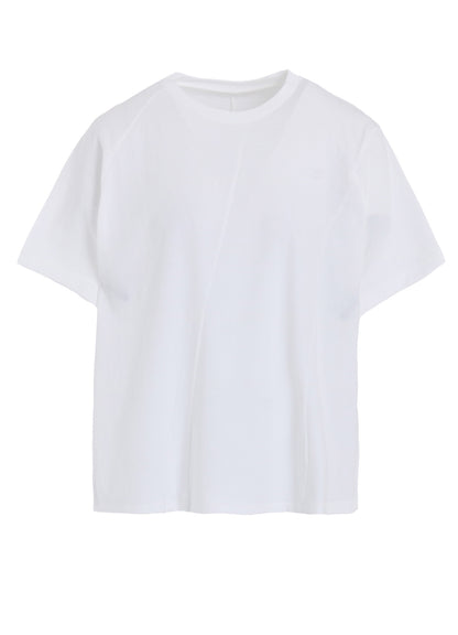 TWISTED COTTON JERSEY SWITCHING HALF SLEEVE SHIRT