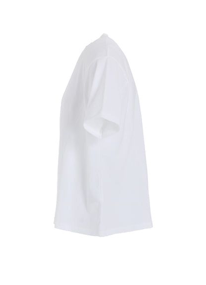TWISTED COTTON JERSEY SWITCHING HALF SLEEVE SHIRT