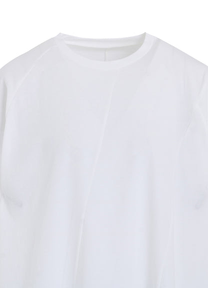 TWISTED COTTON JERSEY SWITCHING HALF SLEEVE SHIRT