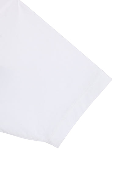 TWISTED COTTON JERSEY SWITCHING HALF SLEEVE SHIRT