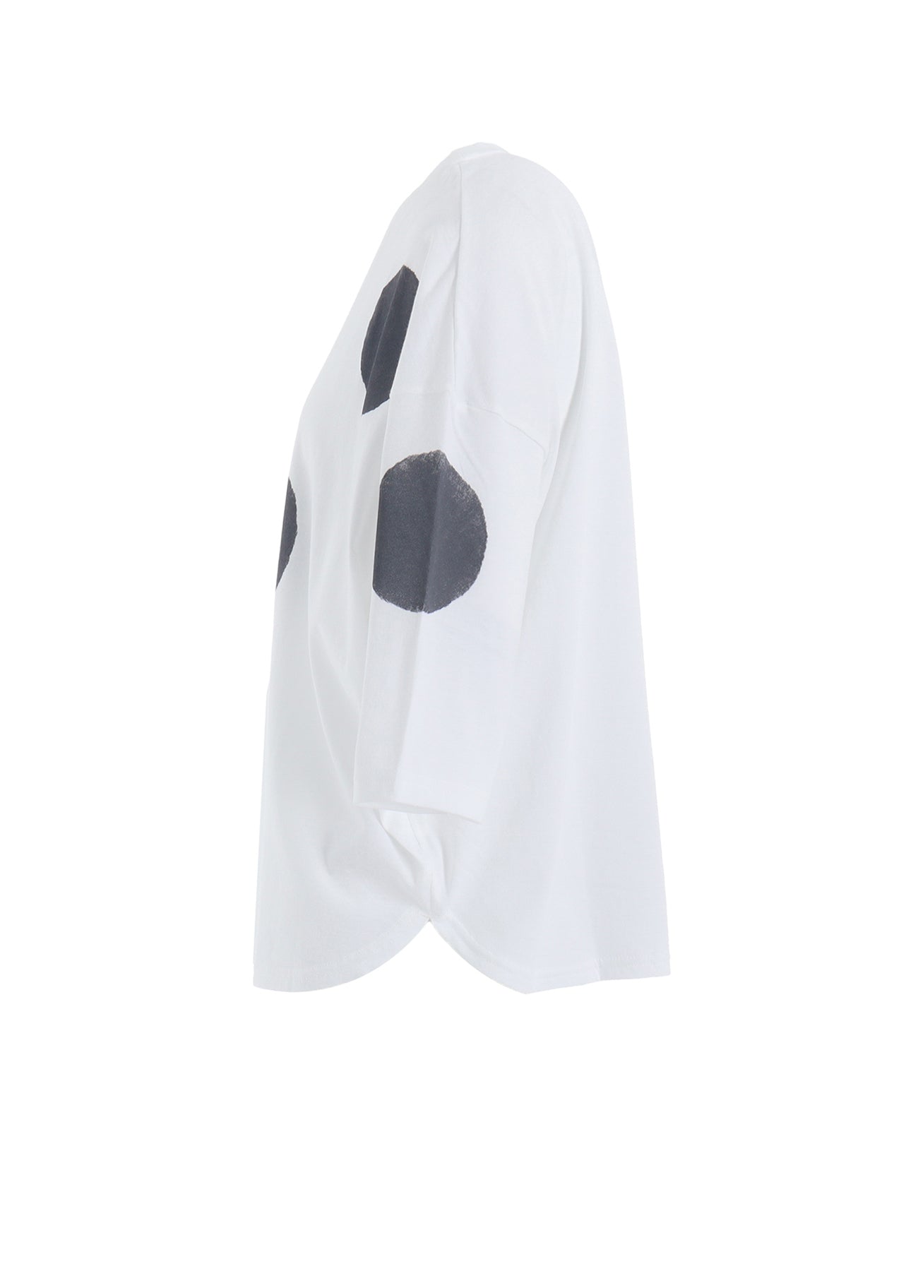 COTTON JERSEY DOT PRINT 3/4 SLEEVE SHIRT