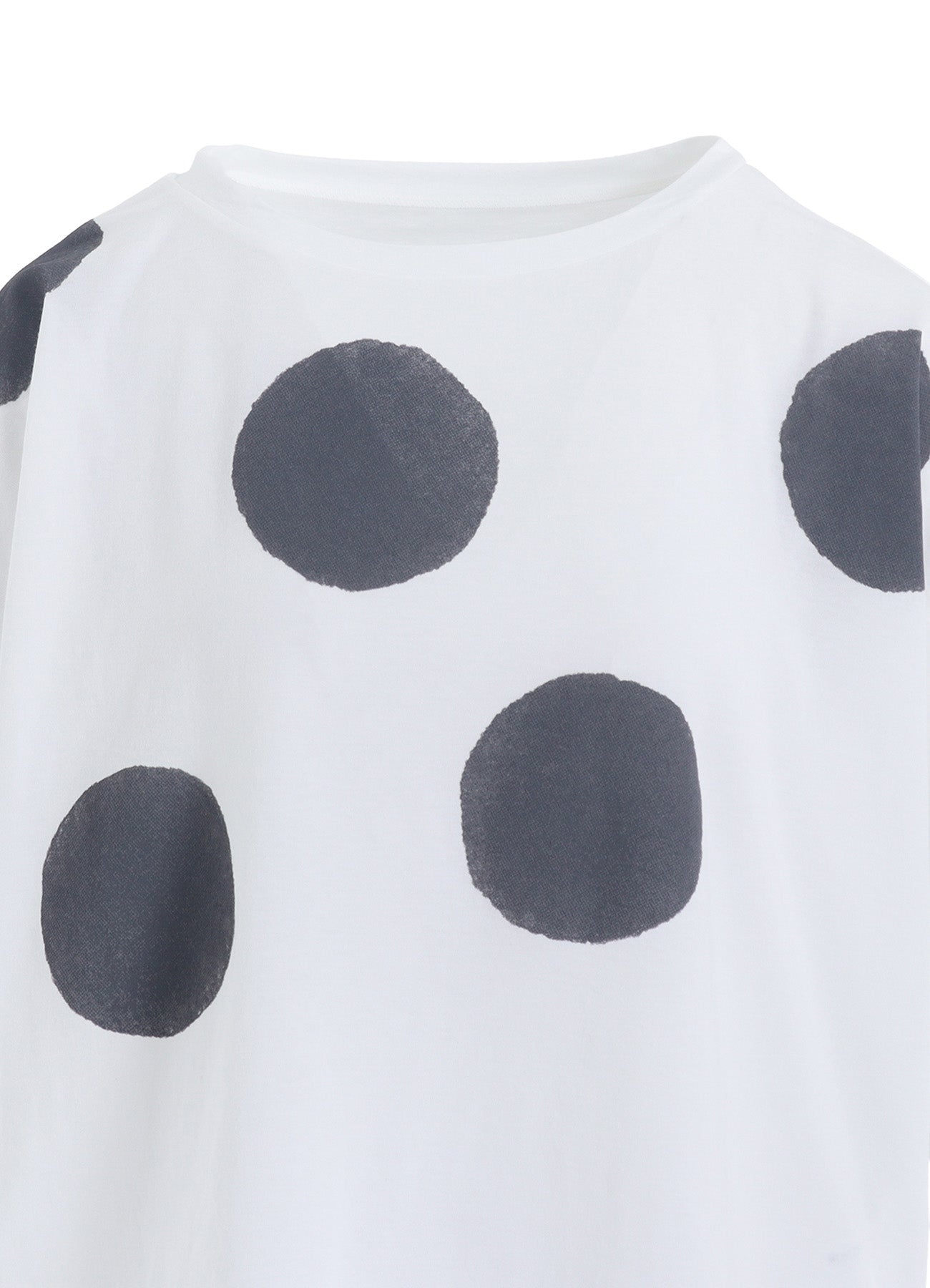 COTTON JERSEY DOT PRINT 3/4 SLEEVE SHIRT