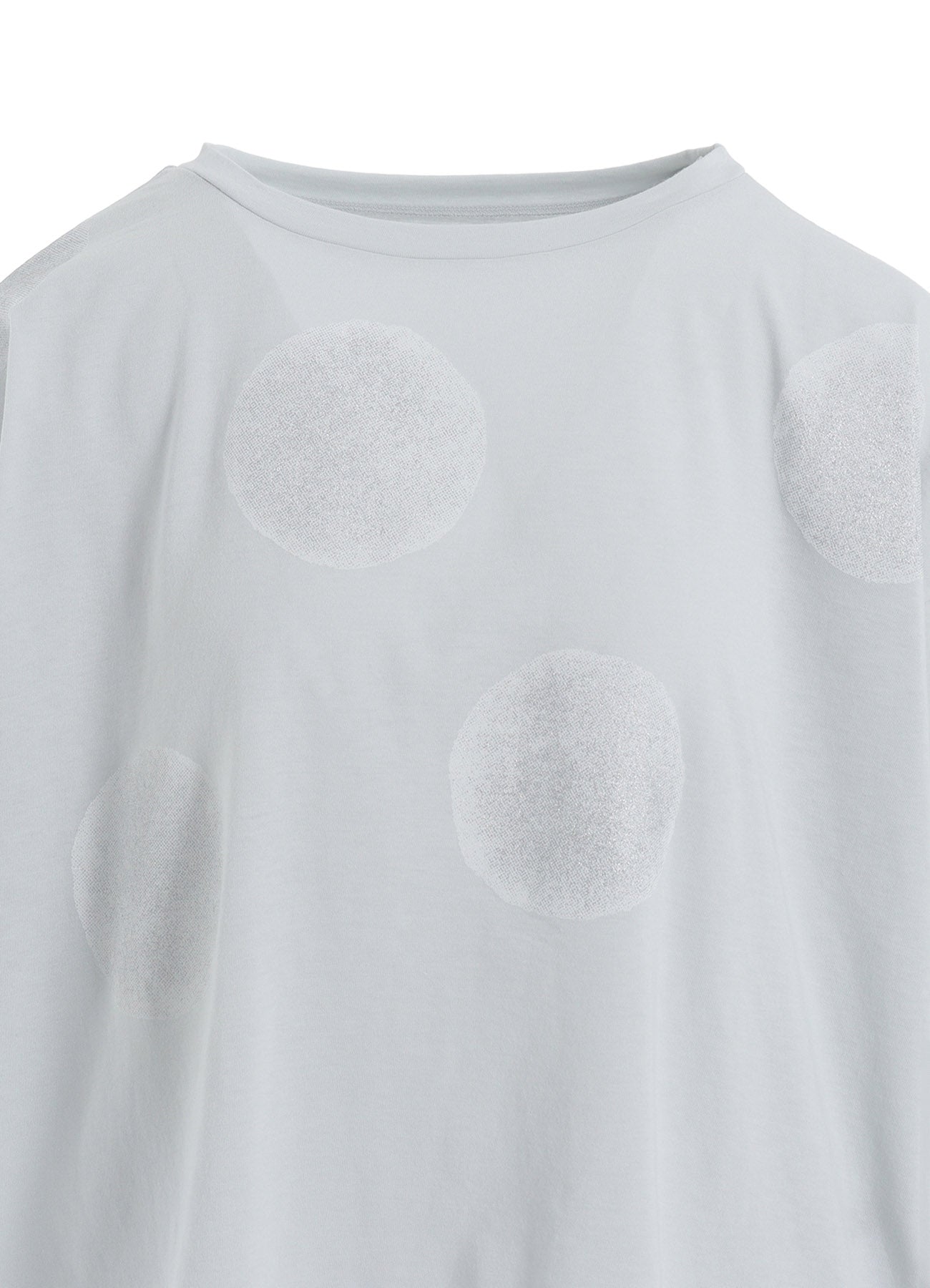 COTTON JERSEY DOT PRINT 3/4 SLEEVE SHIRT