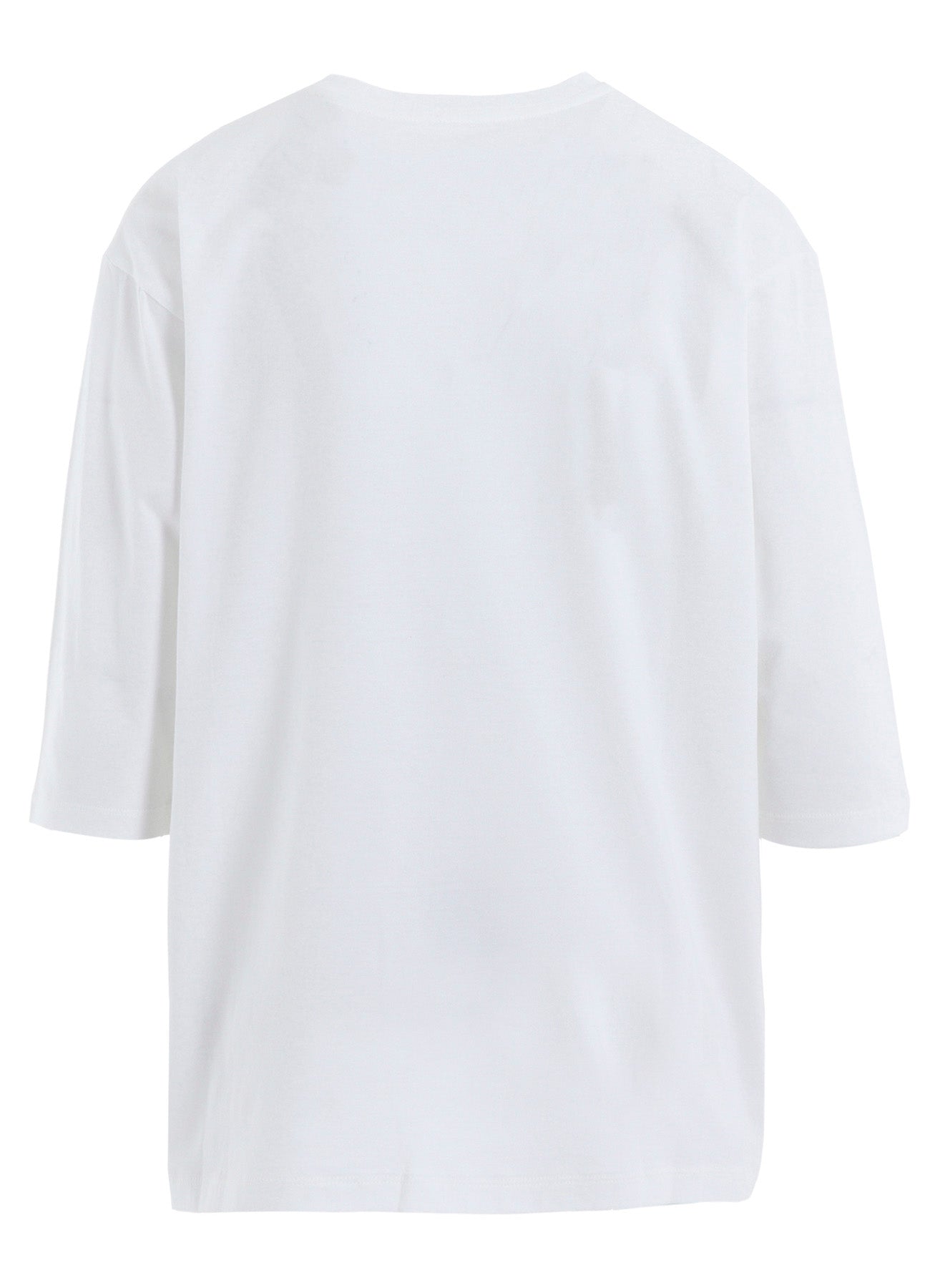 SOFT COTTON JERSEY WILD FLOWER PRINT 3/4 SLEEVE SHIRT