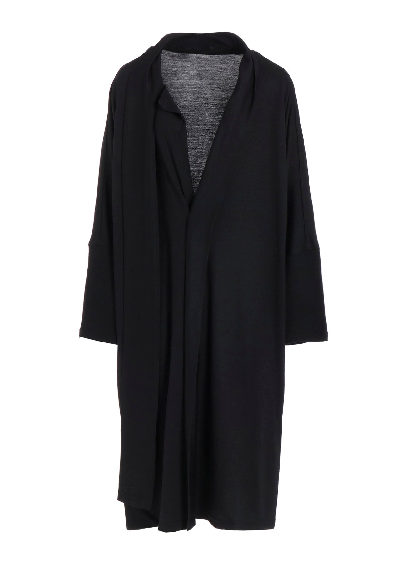 WASHABLE WOOL JERSEY LONG CARDIGAN