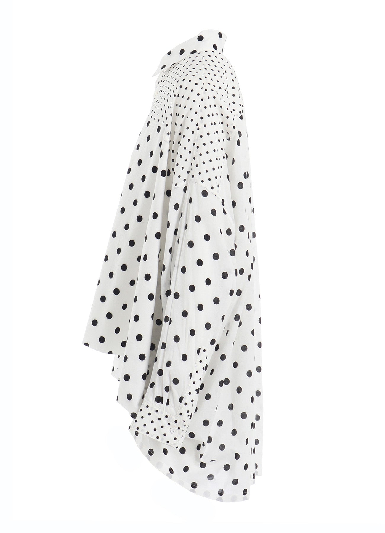 60/- COTTON LAWN DOT PRINT LONG SLEEVE BLOUSE