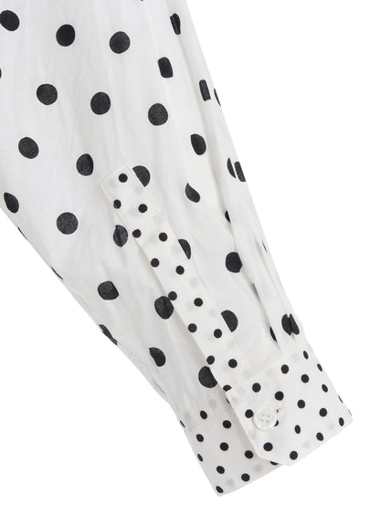 60/- COTTON LAWN DOT PRINT LONG SLEEVE BLOUSE