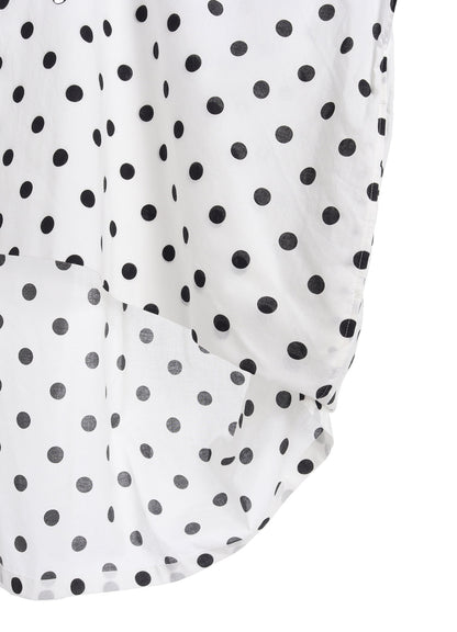 60/- COTTON LAWN DOT PRINT LONG SLEEVE BLOUSE