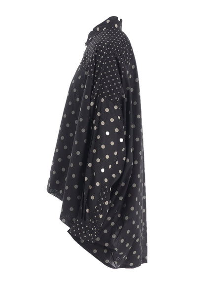 60/- COTTON LAWN DOT PRINT LONG SLEEVE BLOUSE
