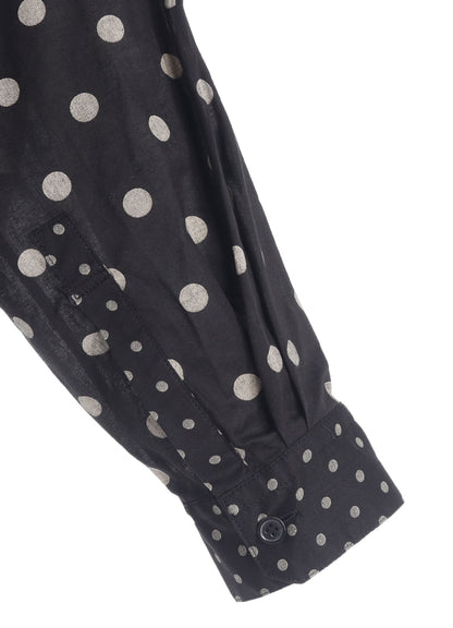 60/- COTTON LAWN DOT PRINT LONG SLEEVE BLOUSE