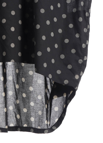 60/- COTTON LAWN DOT PRINT LONG SLEEVE BLOUSE