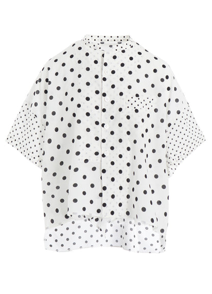 60/- COTTON LAWN DOT PRINT BOX BLOUSE