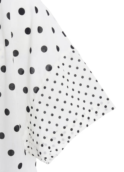 60/- COTTON LAWN DOT PRINT BOX BLOUSE