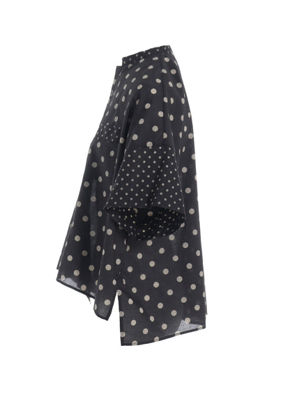 60/- COTTON LAWN DOT PRINT BOX BLOUSE