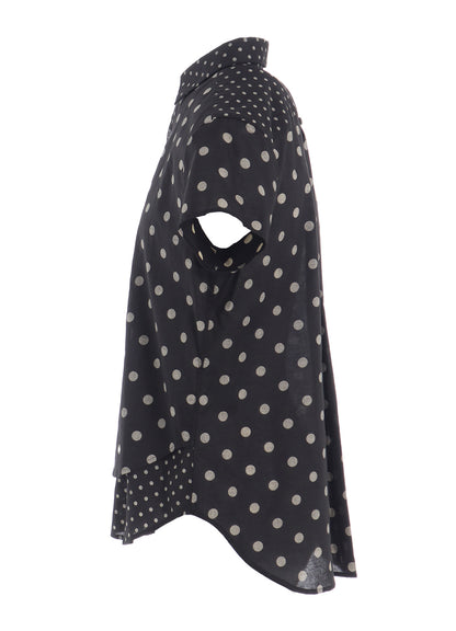 60/- COTTON LAWN DOT PRINT HALF SLEEVE BLOUSE