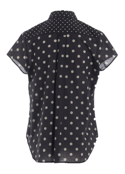 60/- COTTON LAWN DOT PRINT HALF SLEEVE BLOUSE