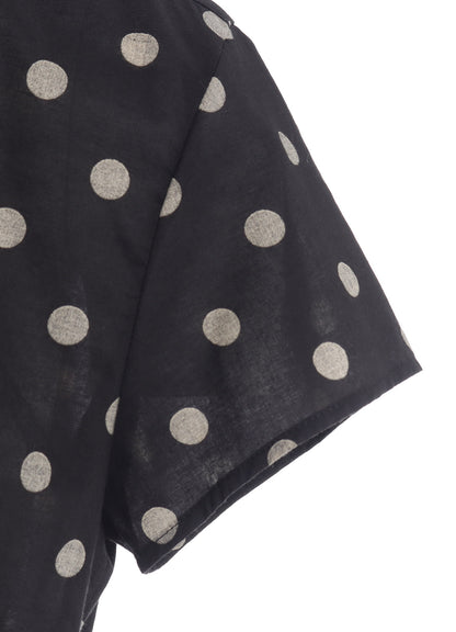 60/- COTTON LAWN DOT PRINT HALF SLEEVE BLOUSE