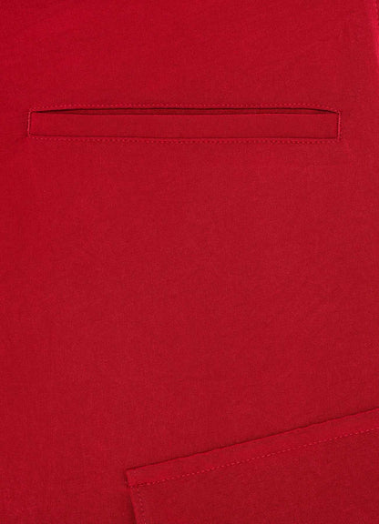 CREPE de CHINE CUFFED HEM CARGO PANTS