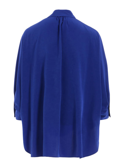 CREPE de CHINE HALF SLEEVE CAPE BLOUSE
