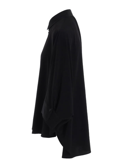 CREPE de CHINE HALF SLEEVE CAPE BLOUSE