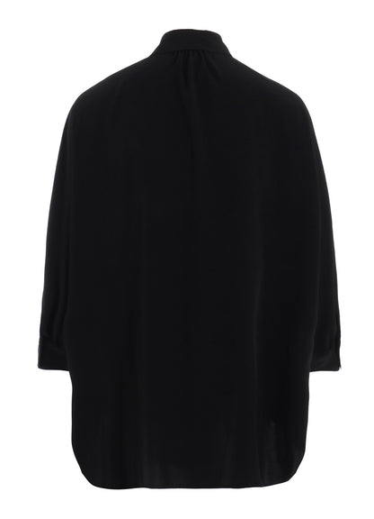 CREPE de CHINE HALF SLEEVE CAPE BLOUSE