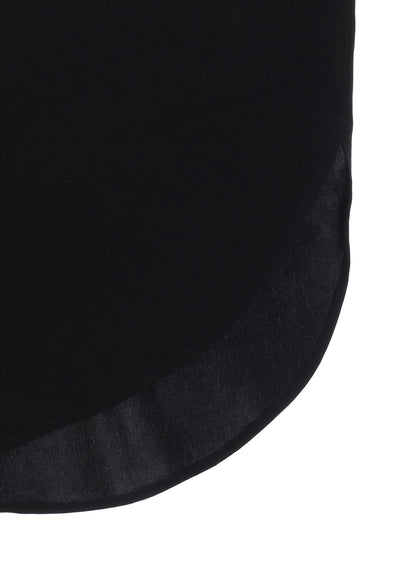 CREPE de CHINE HALF SLEEVE CAPE BLOUSE