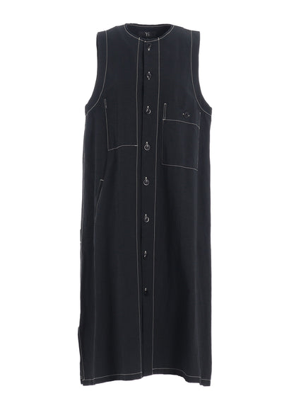 COTTON LINEN DUMP SLEEVELESS DRESS