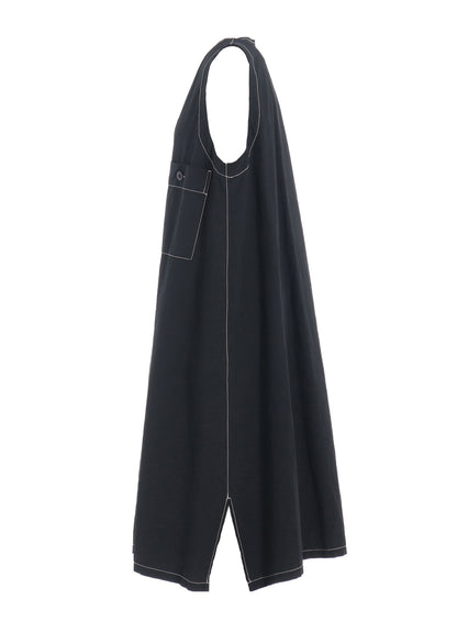 COTTON LINEN DUMP SLEEVELESS DRESS
