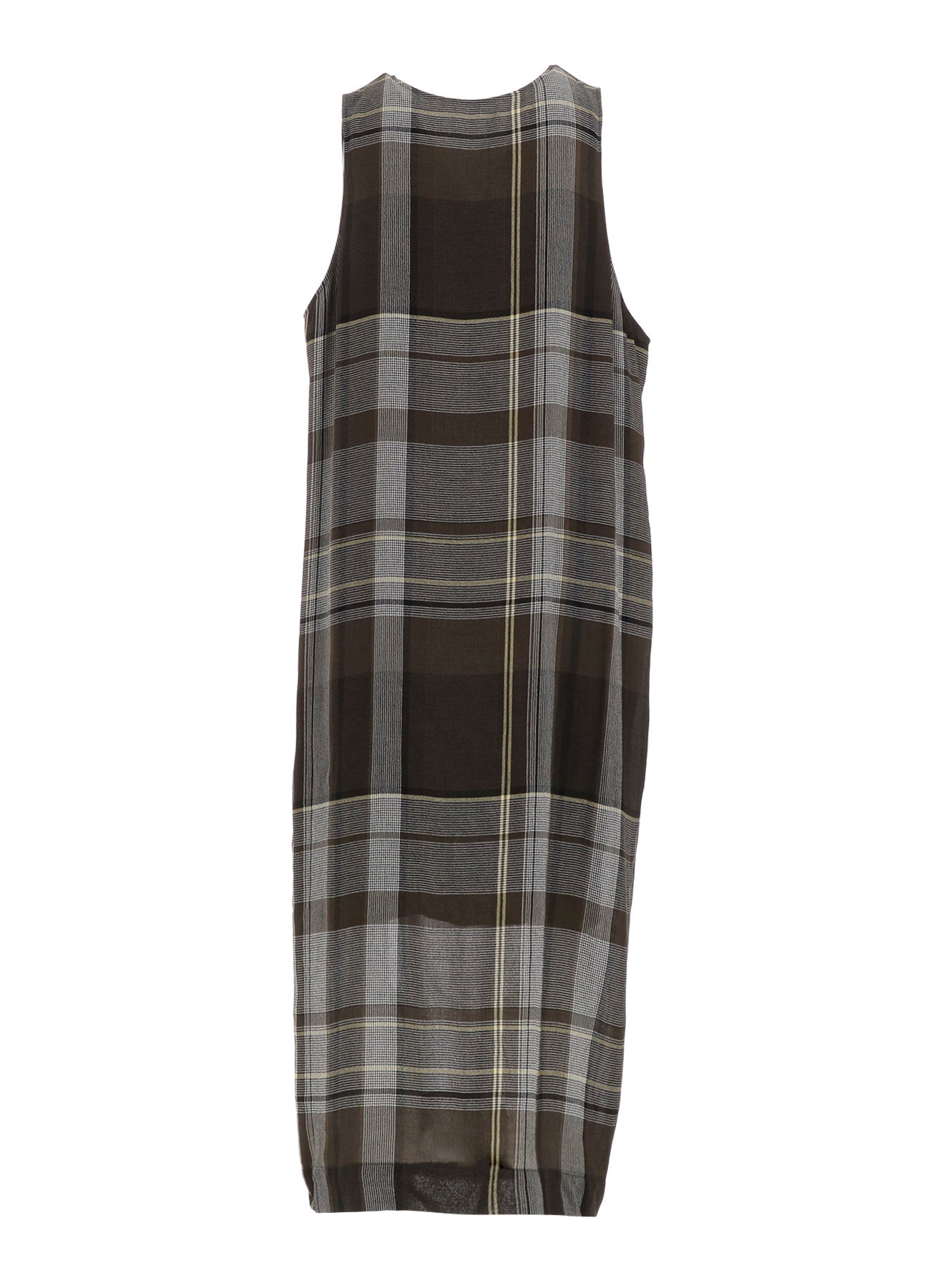 RY/NY GAUZE PLAID SLEEVELES DRESS