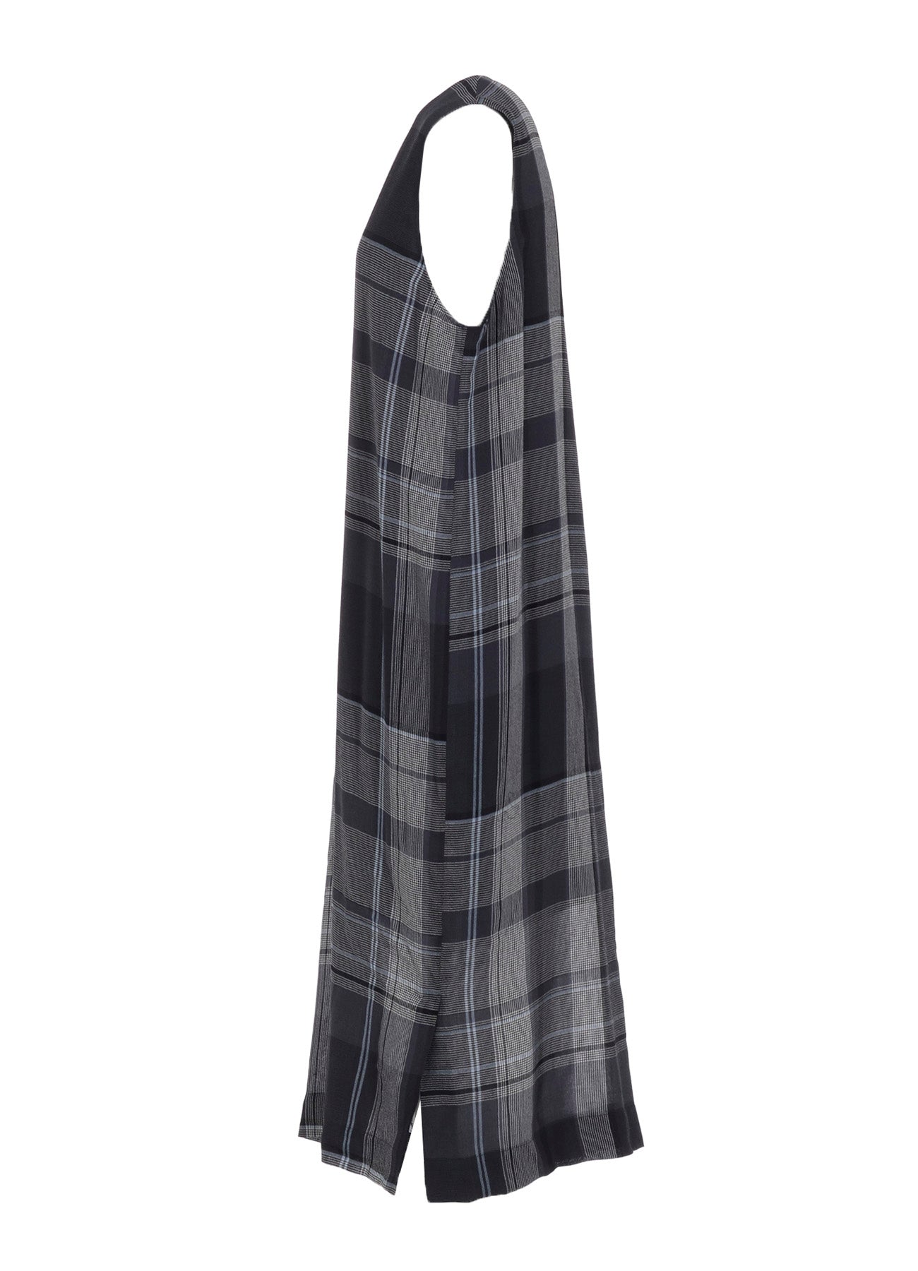 RY/NY GAUZE PLAID SLEEVELES DRESS