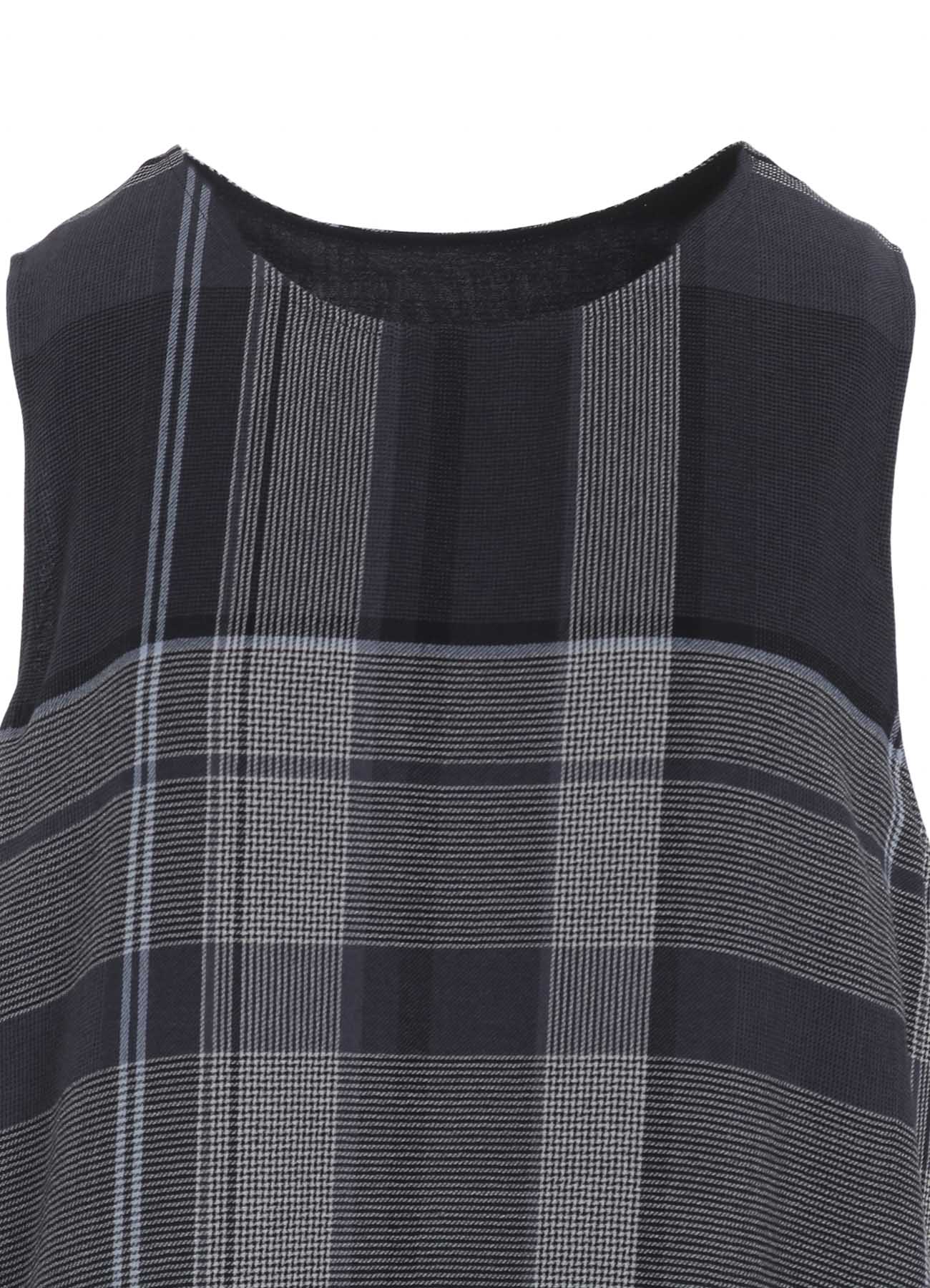 RY/NY GAUZE PLAID SLEEVELES DRESS