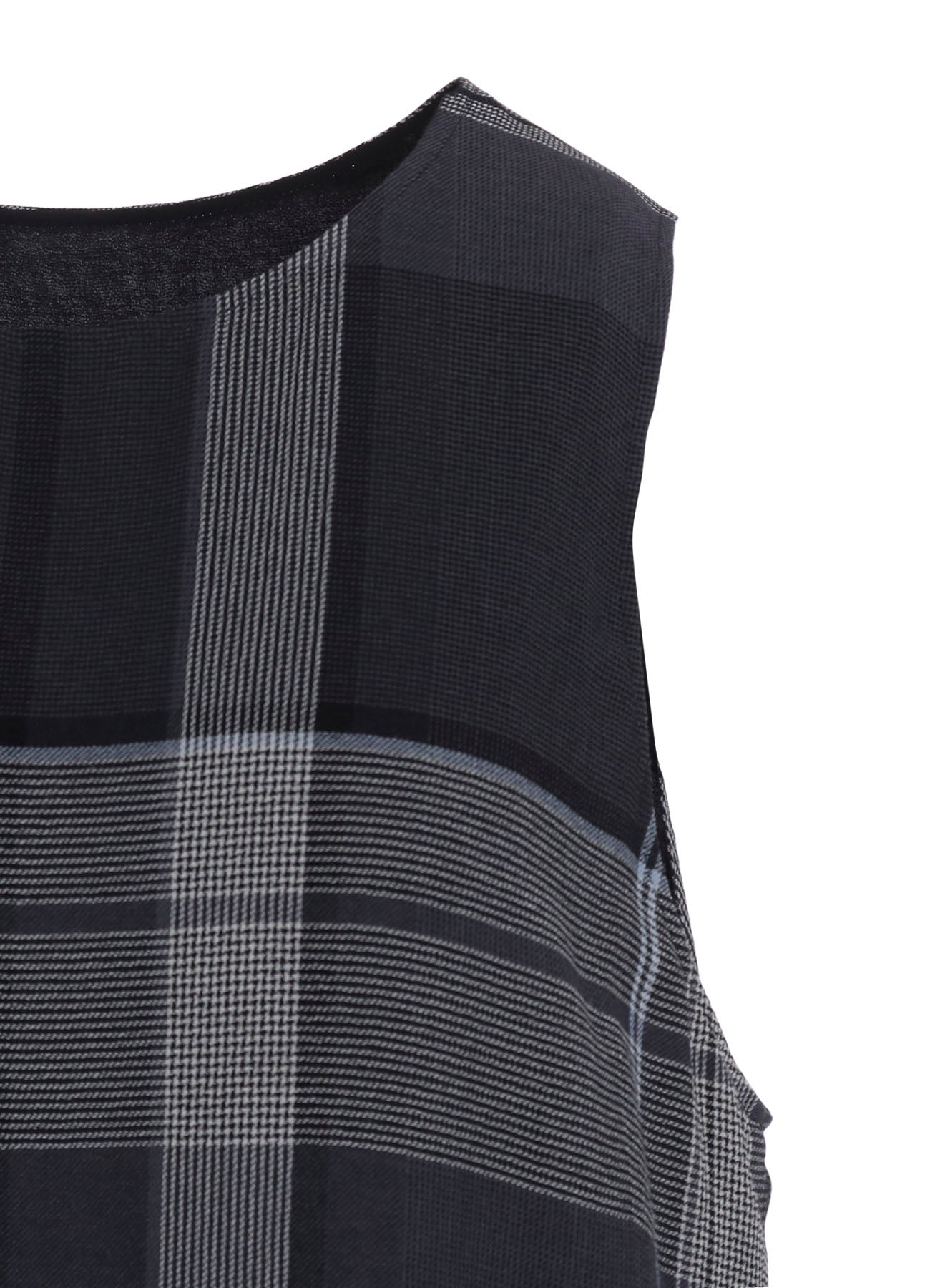 RY/NY GAUZE PLAID SLEEVELES DRESS