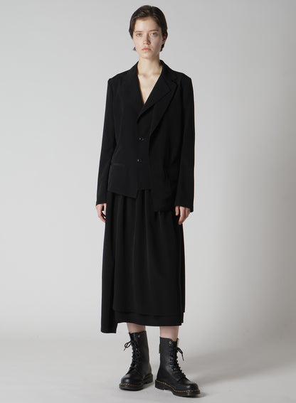 CREPE de CHINE 2 LAYER JACKET