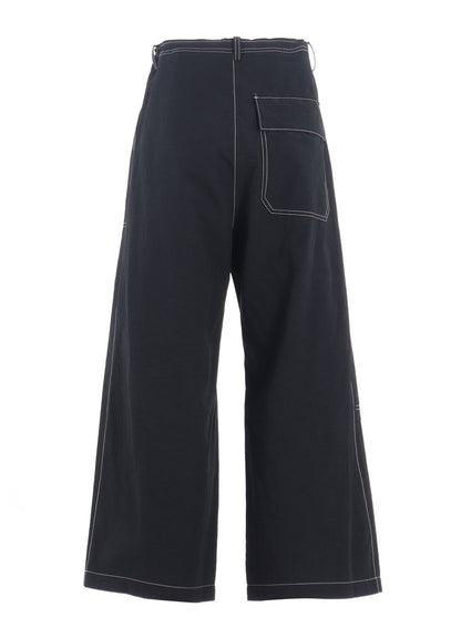 COTTON LINEN DUMP STRAIGHT PANTS