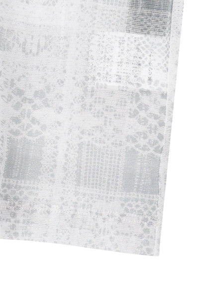 TULLE LACE PRINT LOOSE ROUND NECK T