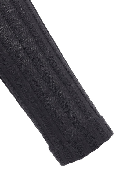 GAUZE RIB LONG SLEEVE CARDIGAN