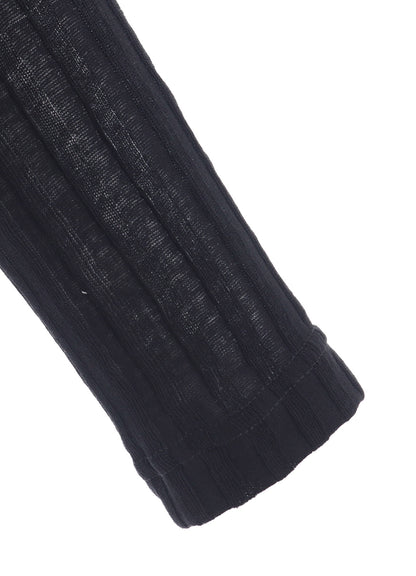 GAUZE RIB LONG SLEEVE CARDIGAN