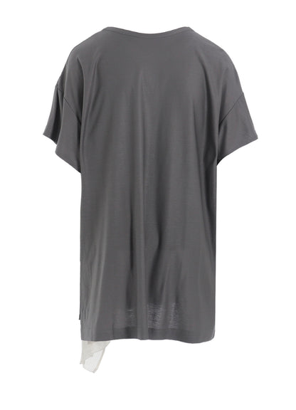 LYOCELL/COTTON  HALF SLEEVE LONG T