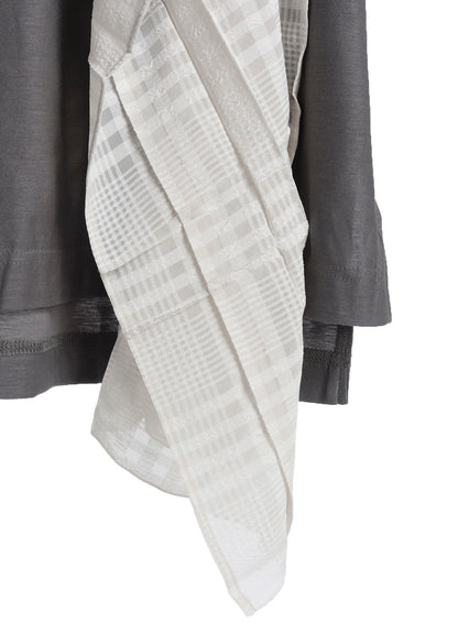 LYOCELL/COTTON  HALF SLEEVE LONG T