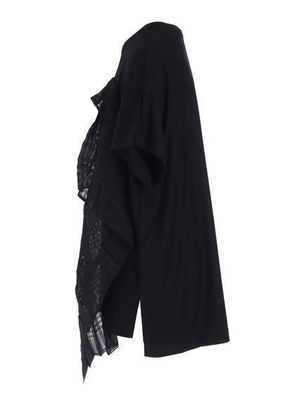 LYOCELL/COTTON  HALF SLEEVE LONG T