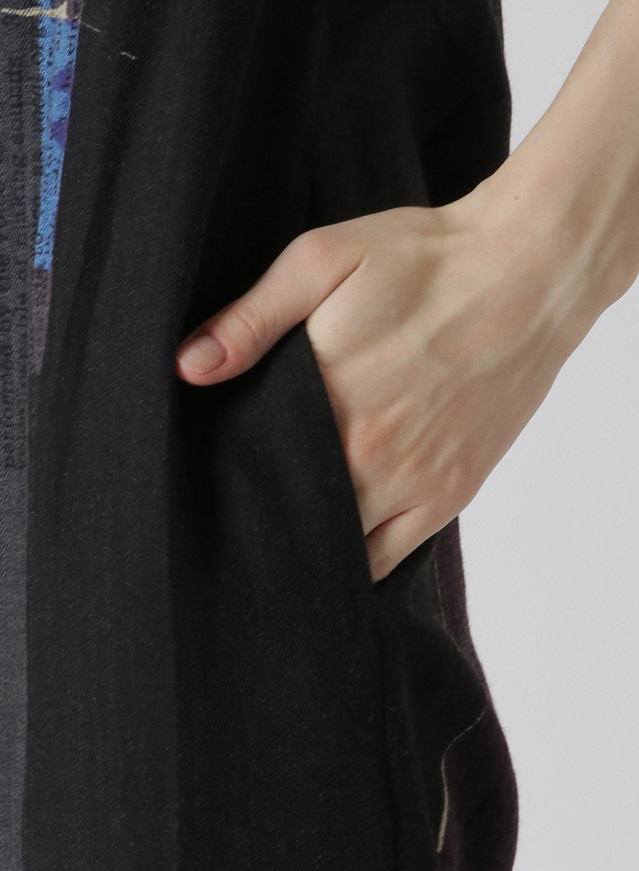 WOOL DICTIONARY COLLAGE PRINT HEM FASTENER OVERALL