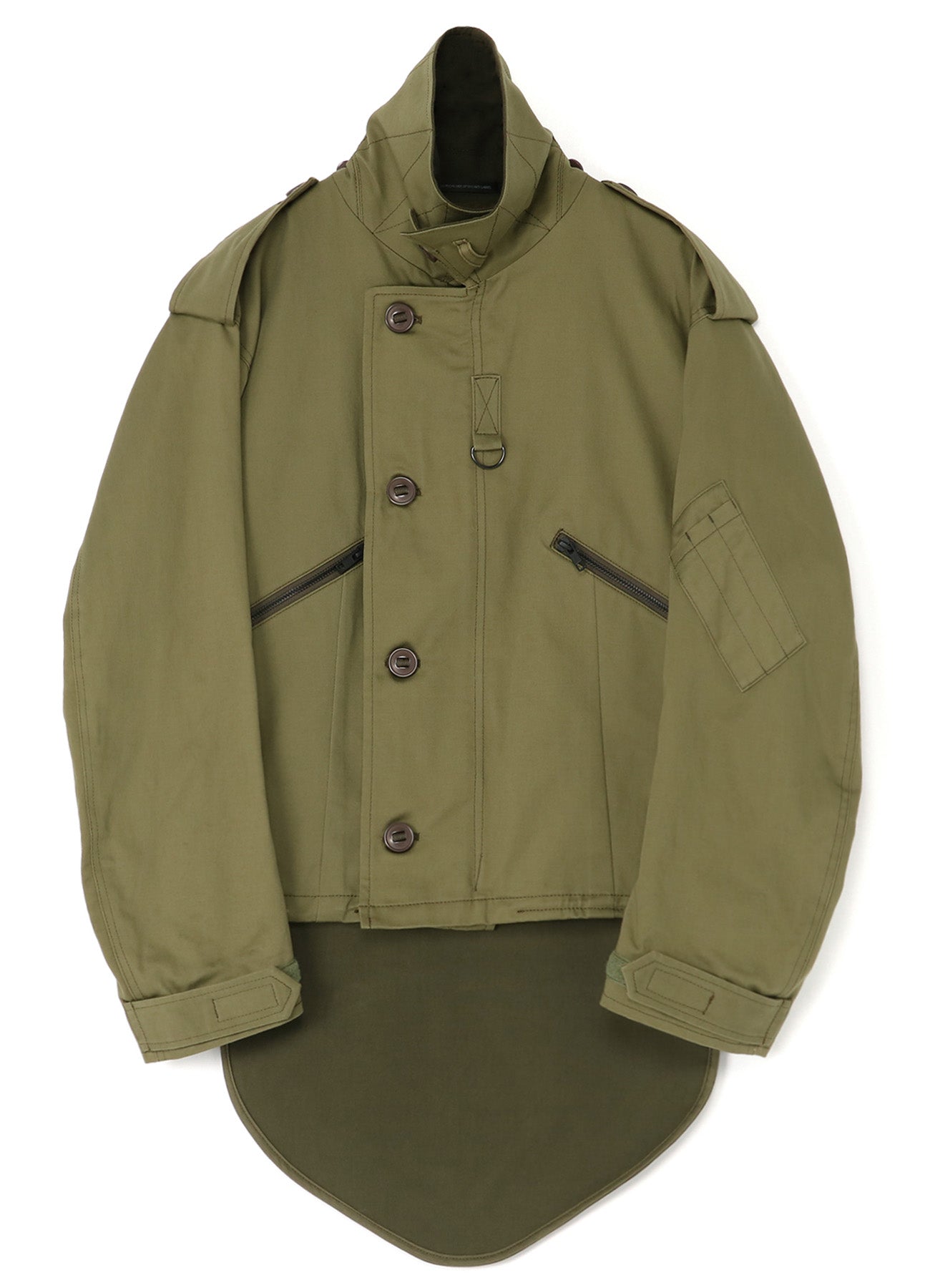 COTTON SATIN+COTTON WOOL LIGHT SERGE PILOT JACKET