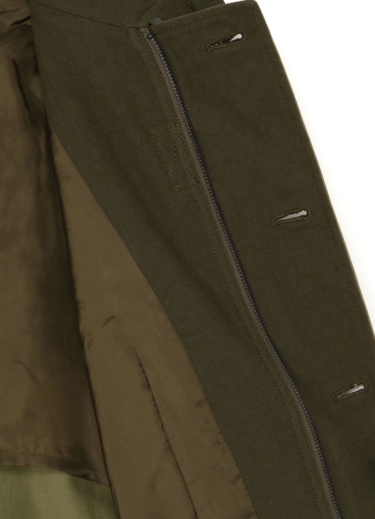 COTTON SATIN+COTTON WOOL LIGHT SERGE PILOT JACKET