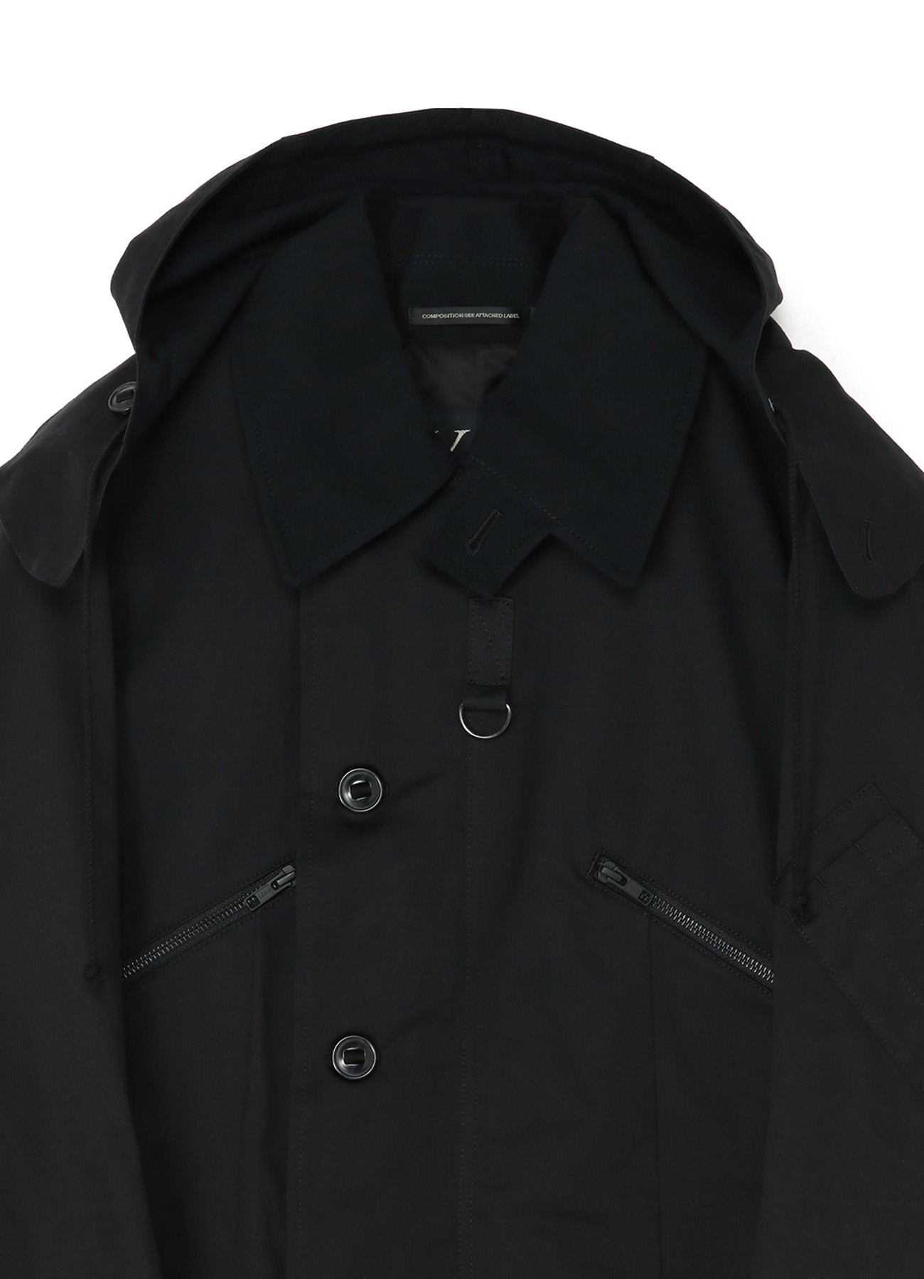 COTTON SATIN+COTTON WOOL LIGHT SERGE PILOT JACKET