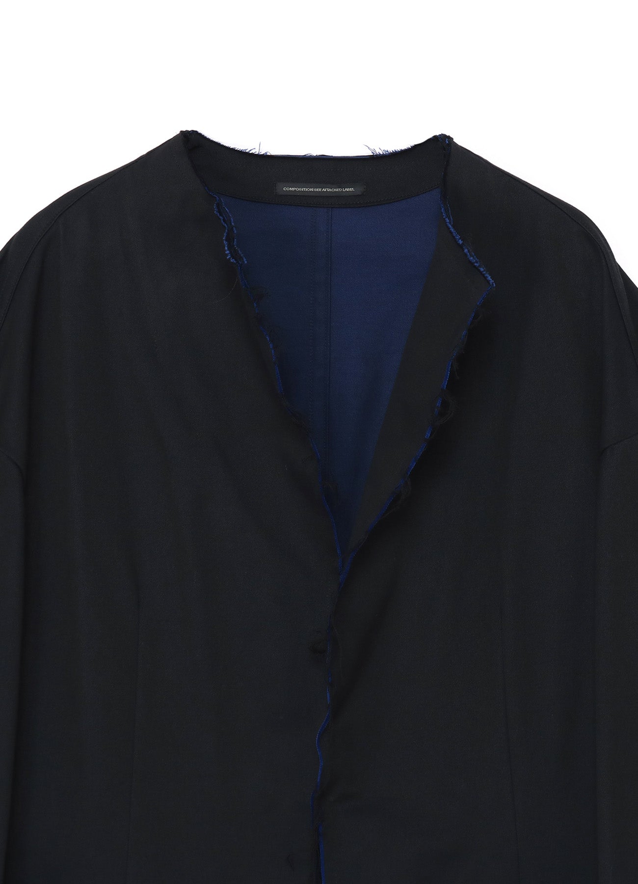 DOUBLE FACED TWILL NO COLLAR COAT
