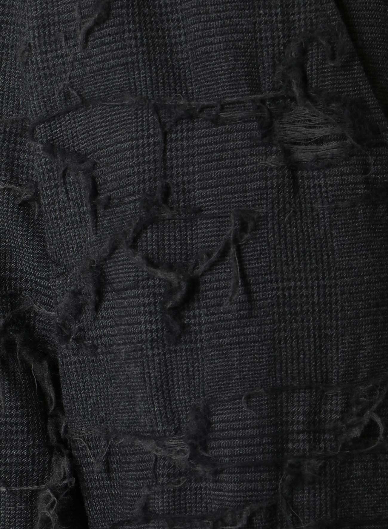 WOOL GLEN CHECK SLIM FIT PANTS
