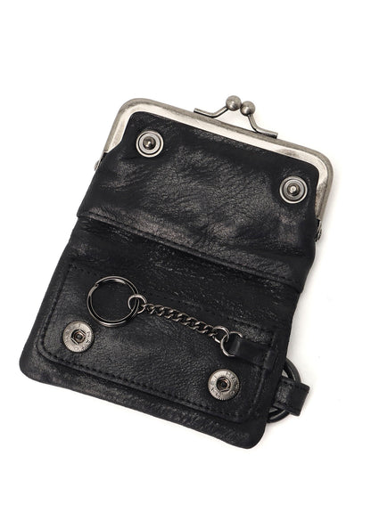 LEATHER KEY CASE W/ METAL CLASP