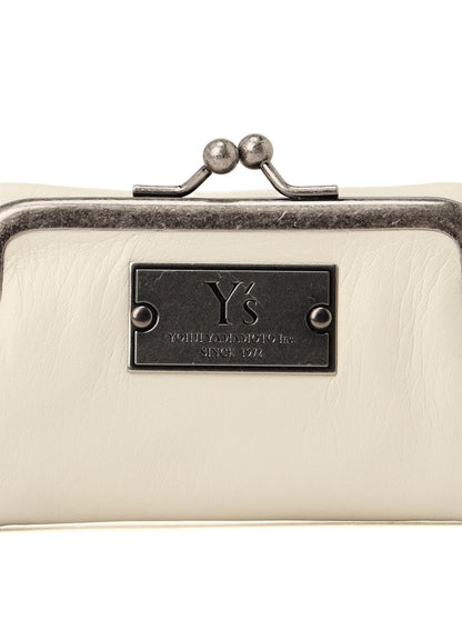 SEMI-GLOSSY LEATHER KEY CASE W/ METAL CLASP