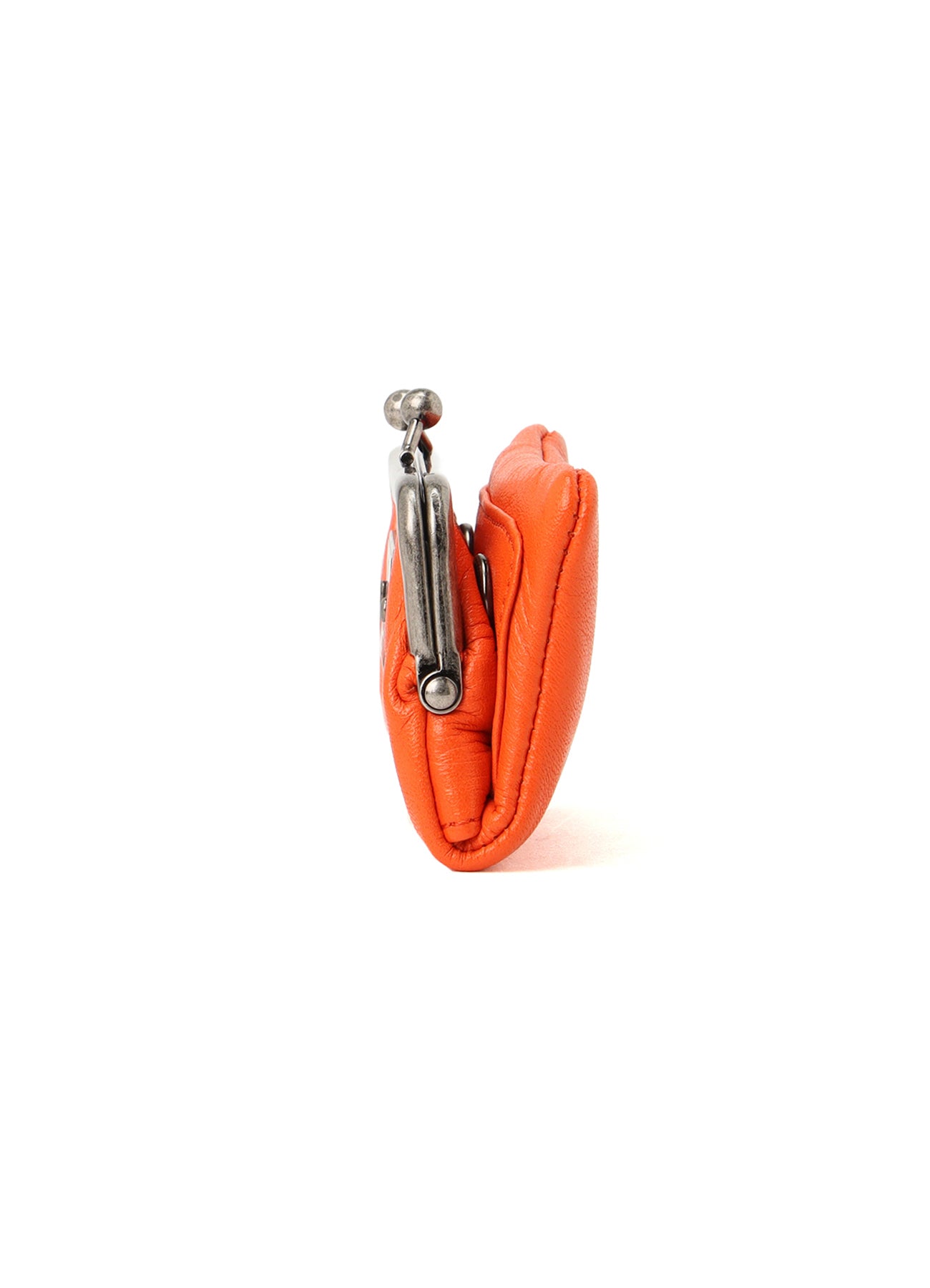 SEMI-GLOSSY LEATHER KEY CASE W/ METAL CLASP