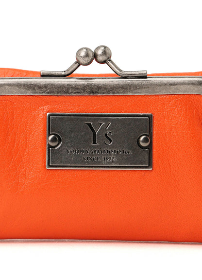 SEMI-GLOSSY LEATHER KEY CASE W/ METAL CLASP